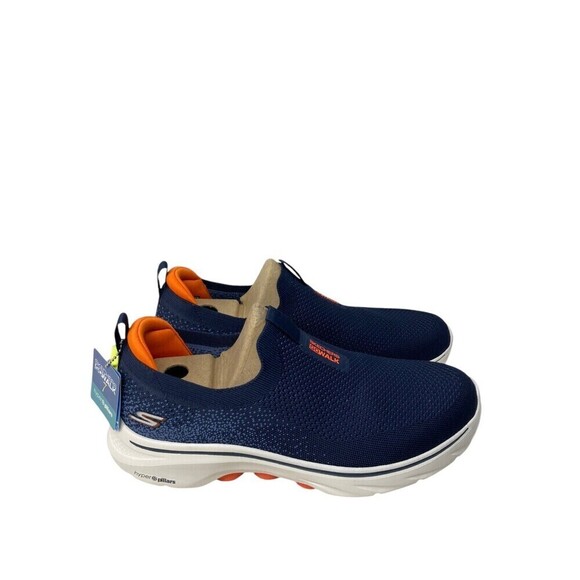 Skechers Walking Shoes Men\'s Size 11 Navy Orange Go Walk 7 Stretch Cushioning main image 7